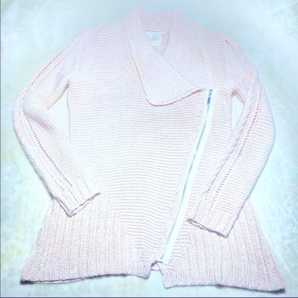 Rachel Zoe zip front sweater tunic